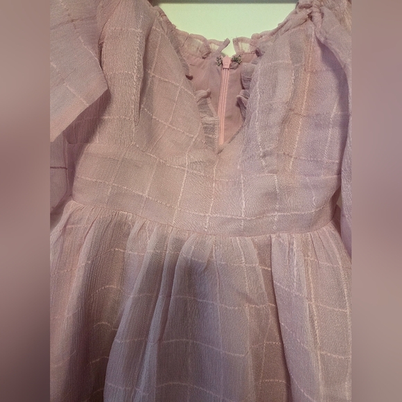 NWOT Storia Pink Plaid Babydoll Dress - Picture 3 of 5